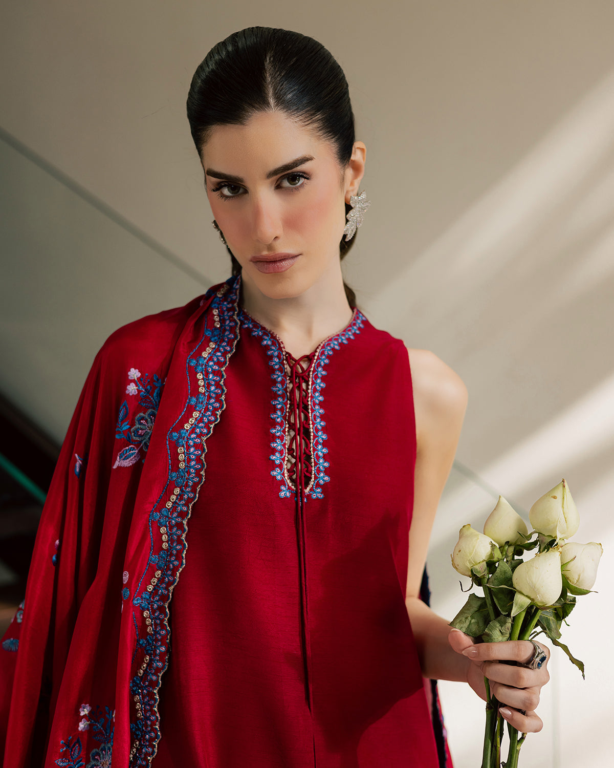 Sadaf Fawad Khan | Eva Luxury Pret 26 | Whip Red by Sadaf Fawad Khan - Designer Dress  - Type : Ladies Clothes - Available at Libayah - 100% Original 