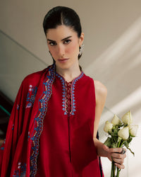 Sadaf Fawad Khan | Eva Luxury Pret 26 | Whip Red by Sadaf Fawad Khan - Designer Dress  - Type : Ladies Clothes - Available at Libayah - 100% Original 