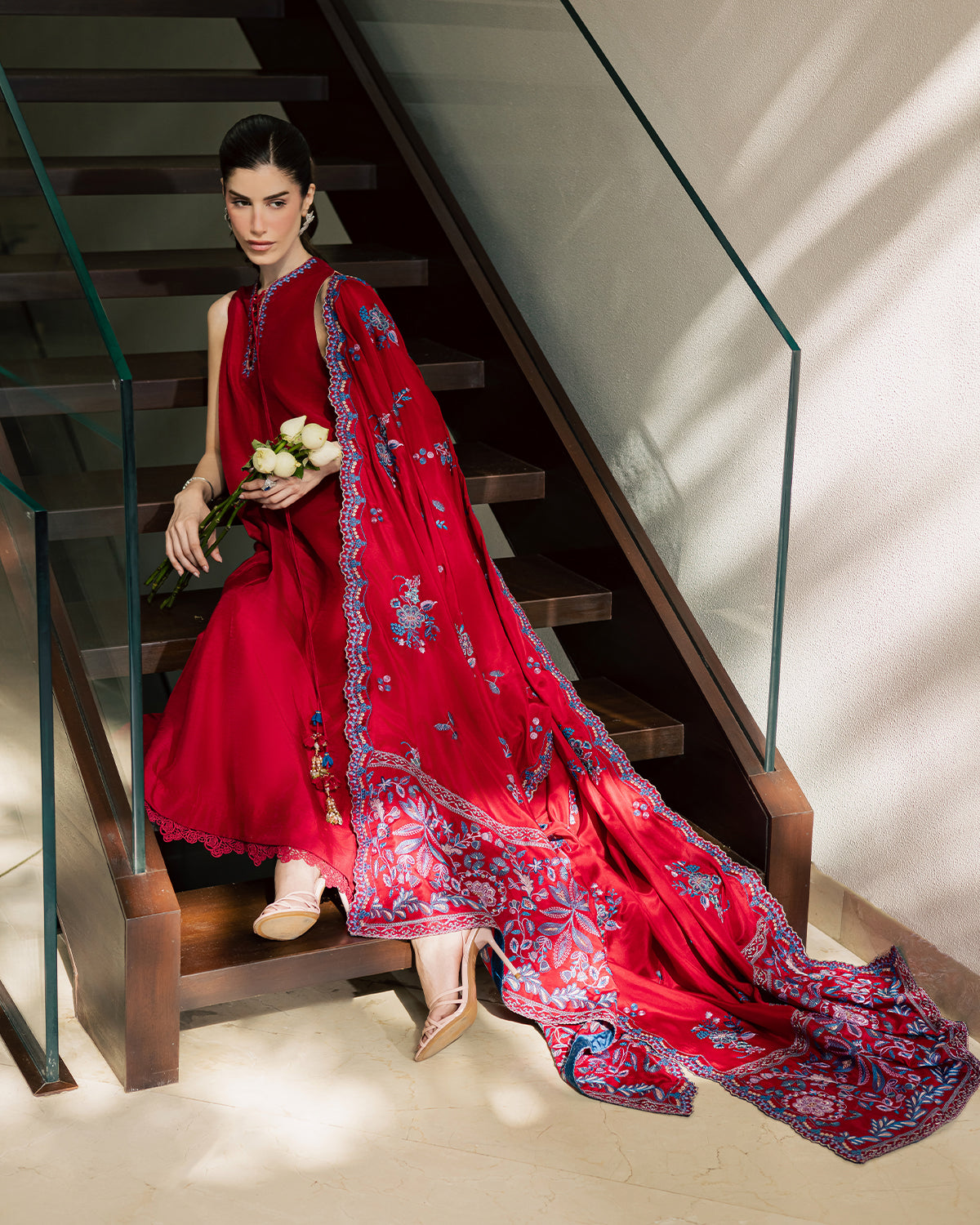 Sadaf Fawad Khan | Eva Luxury Pret 26 | Whip Red by Sadaf Fawad Khan - Designer Dress  - Type : Ladies Clothes - Available at Libayah - 100% Original 