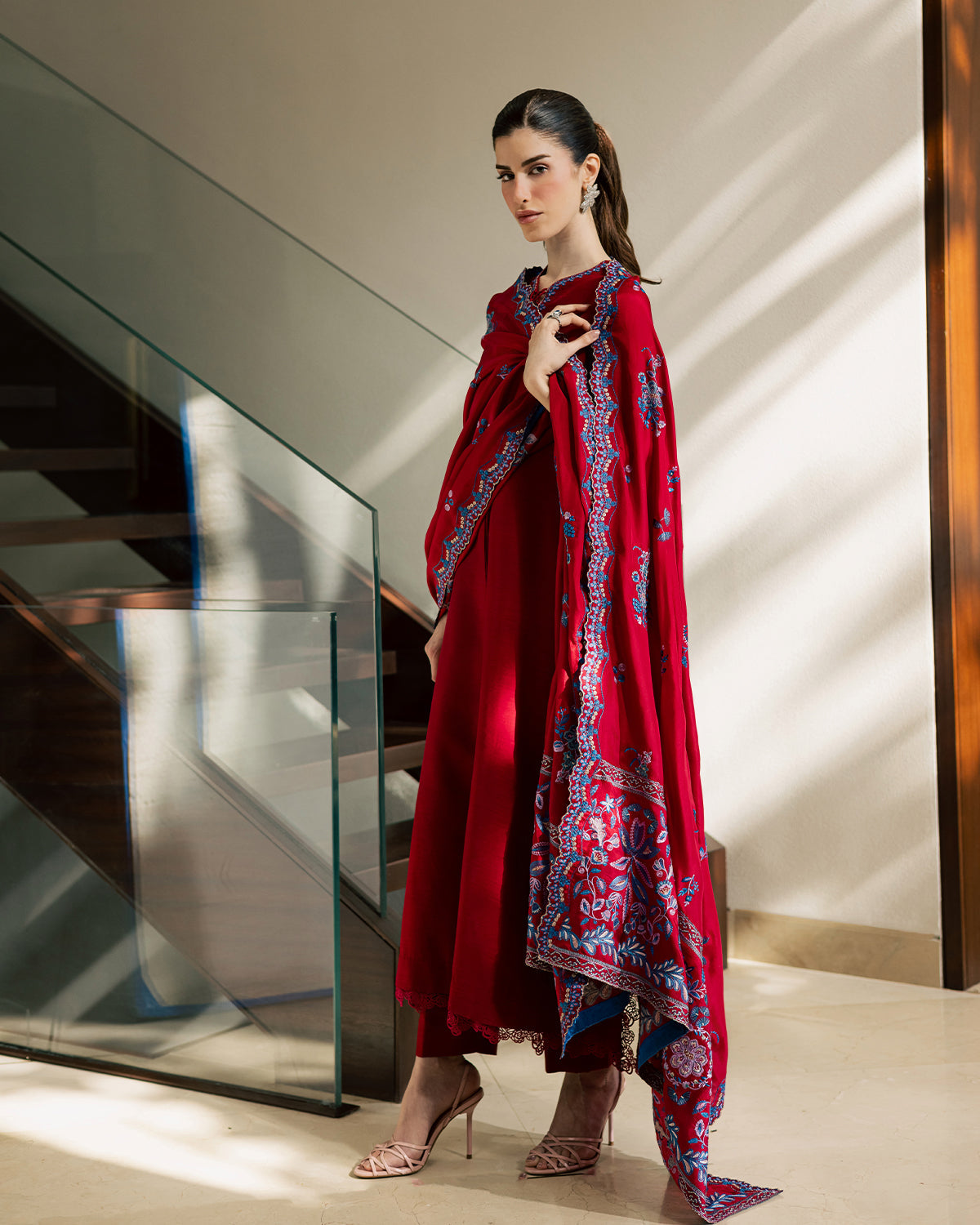 Sadaf Fawad Khan | Eva Luxury Pret 26 | Whip Red by Sadaf Fawad Khan - Designer Dress  - Type : Ladies Clothes - Available at Libayah - 100% Original 