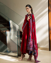 Sadaf Fawad Khan | Eva Luxury Pret 26 | Whip Red by Sadaf Fawad Khan - Designer Dress  - Type : Ladies Clothes - Available at Libayah - 100% Original 