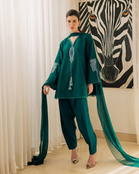 Sadaf Fawad Khan | Eva Luxury Pret 26 | Viridian by Sadaf Fawad Khan - Designer Dress  - Type : Ladies Clothes - Available at Libayah - 100% Original 