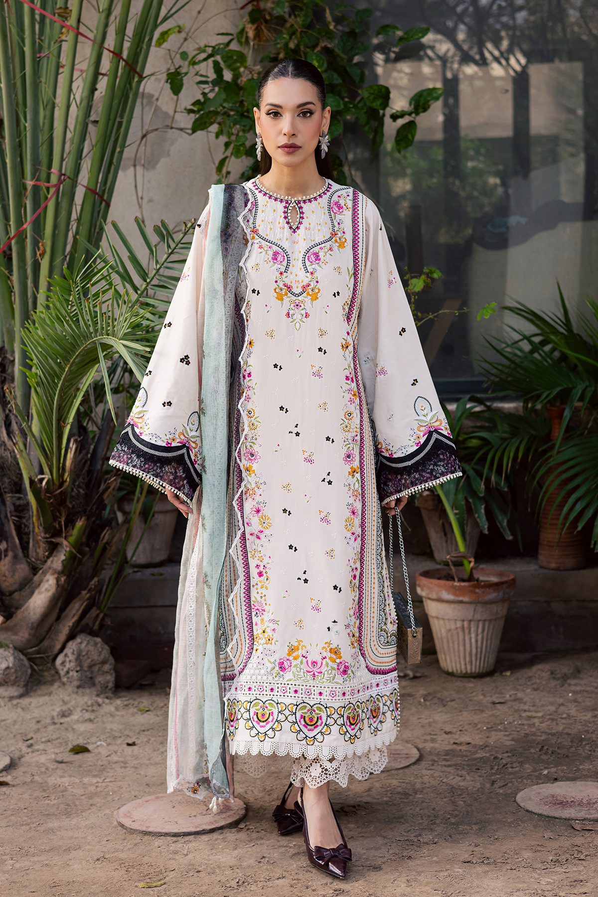 Afrozeh | Basic Pret 26 RTW | NACRE by Afrozeh - Designer Dress  - Type : Ladies Clothes - Available at Libayah - 100% Original 