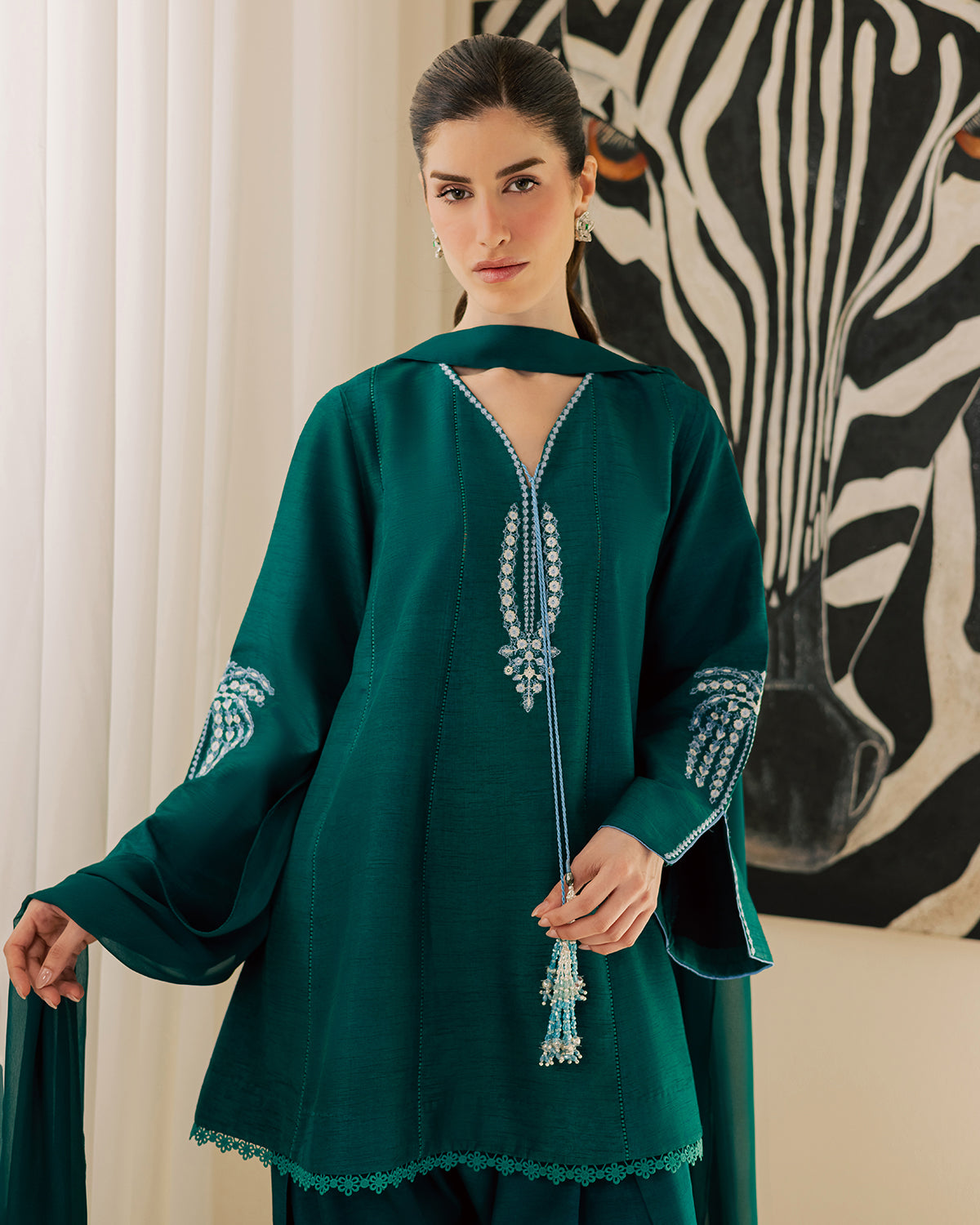Sadaf Fawad Khan | Eva Luxury Pret 26 | Viridian by Sadaf Fawad Khan - Designer Dress  - Type : Ladies Clothes - Available at Libayah - 100% Original 