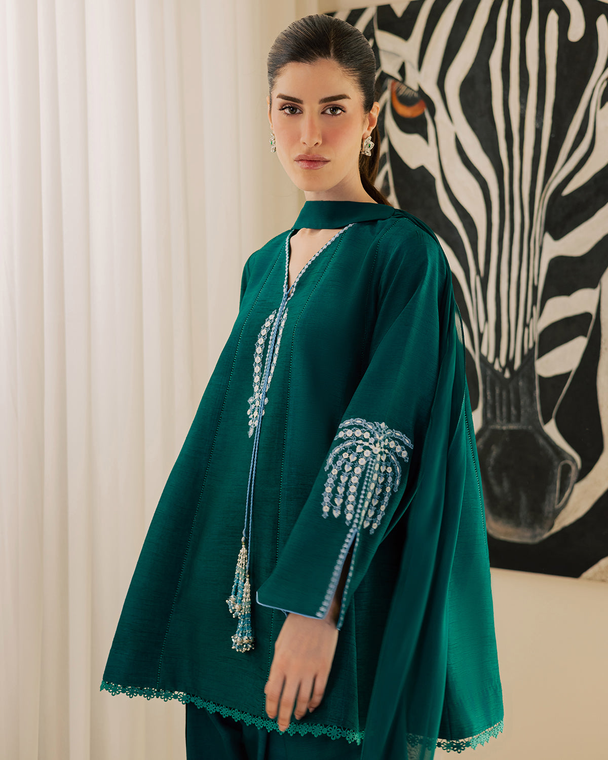 Sadaf Fawad Khan | Eva Luxury Pret 26 | Viridian by Sadaf Fawad Khan - Designer Dress  - Type : Ladies Clothes - Available at Libayah - 100% Original 