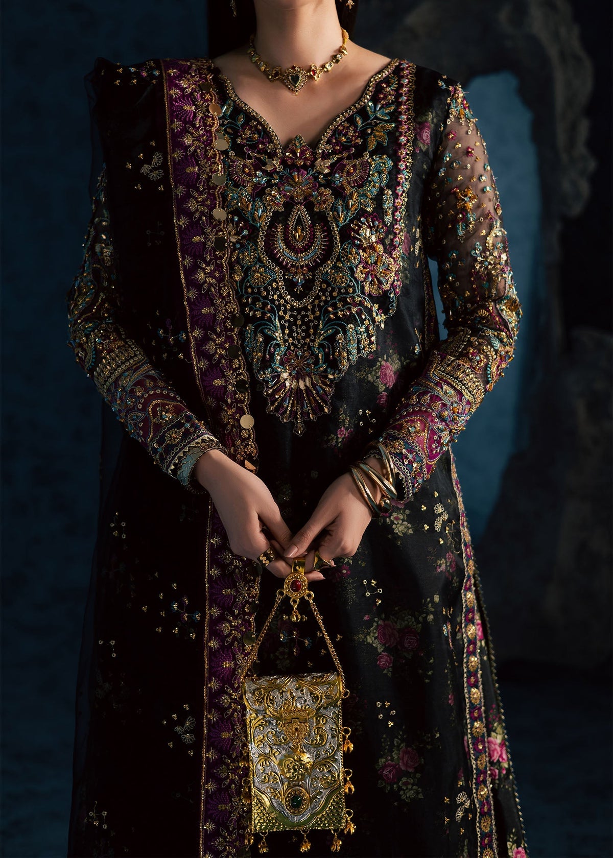 Maria Osama Khan | Lamhay Wedding Festive | MEHTAB by Maria Osama Khan - Designer Dress  - Type : Ladies Clothes - Available at Libayah - 100% Original 