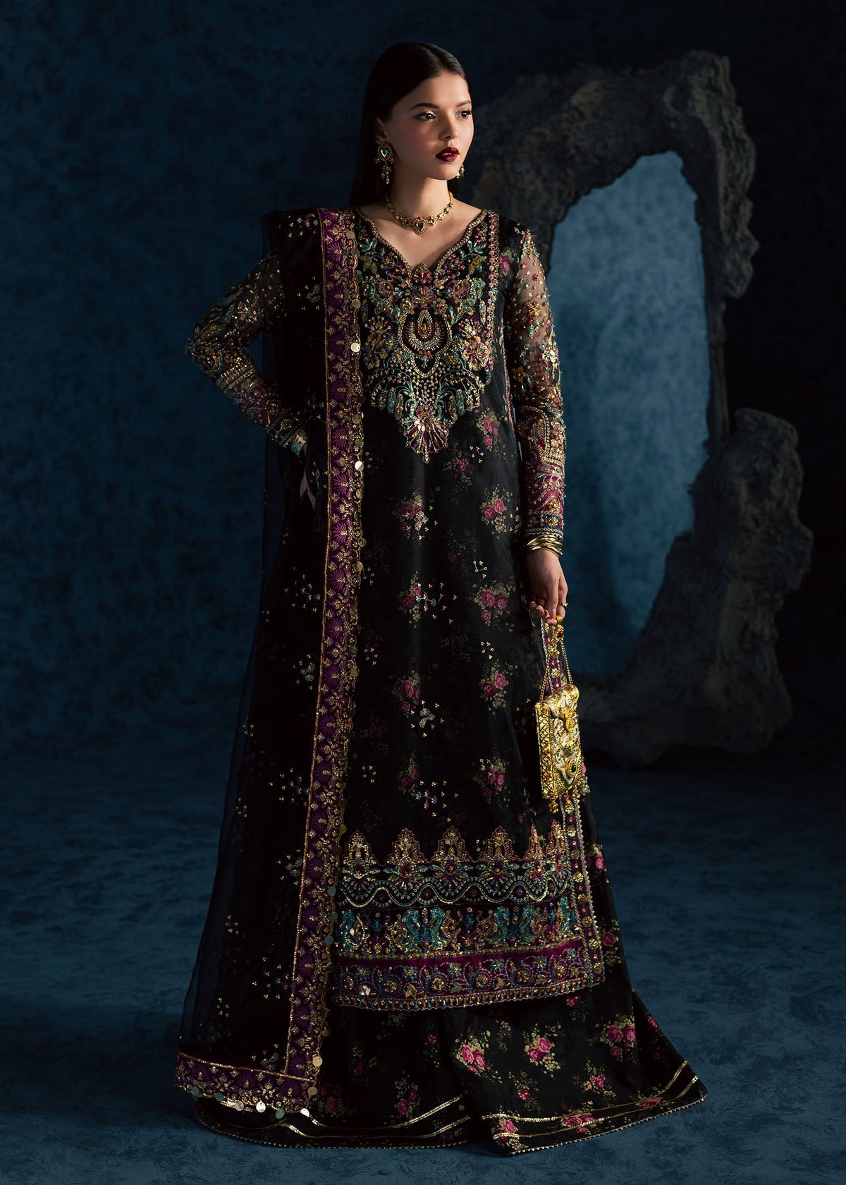 Maria Osama Khan | Lamhay Wedding Festive | MEHTAB by Maria Osama Khan - Designer Dress  - Type : Ladies Clothes - Available at Libayah - 100% Original 