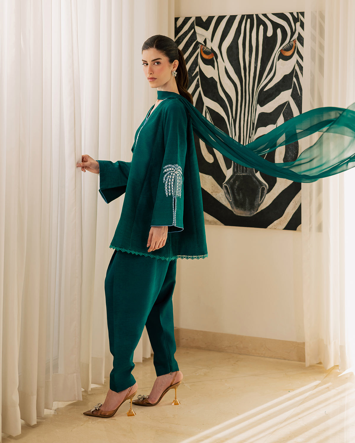 Sadaf Fawad Khan | Eva Luxury Pret 26 | Viridian by Sadaf Fawad Khan - Designer Dress  - Type : Ladies Clothes - Available at Libayah - 100% Original 