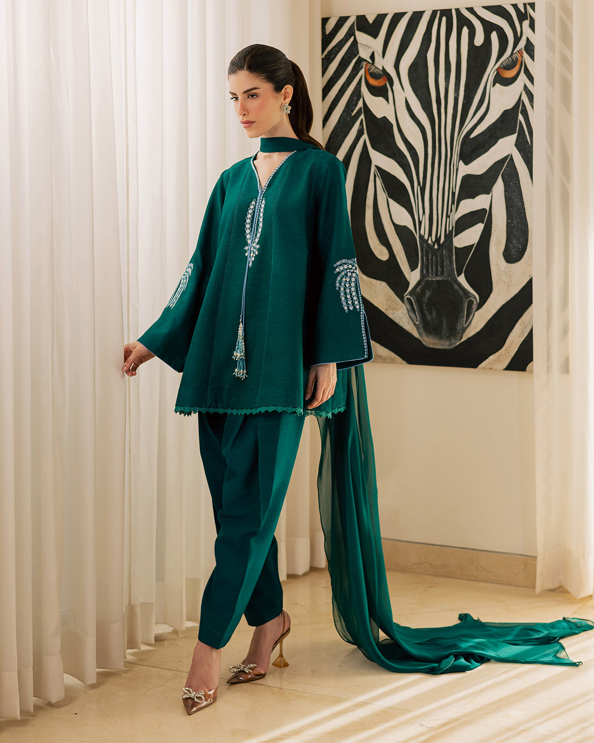 Sadaf Fawad Khan | Eva Luxury Pret 26 | Viridian by Sadaf Fawad Khan - Designer Dress  - Type : Ladies Clothes - Available at Libayah - 100% Original 