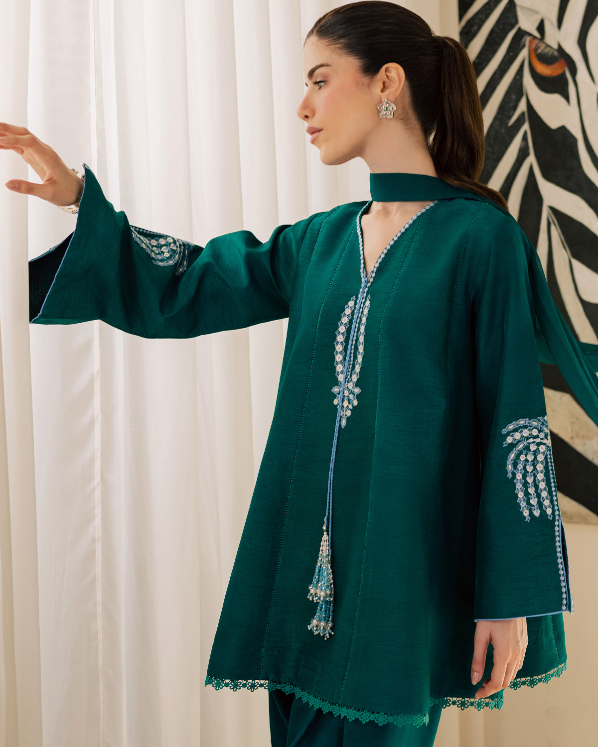 Sadaf Fawad Khan | Eva Luxury Pret 26 | Viridian by Sadaf Fawad Khan - Designer Dress  - Type : Ladies Clothes - Available at Libayah - 100% Original 