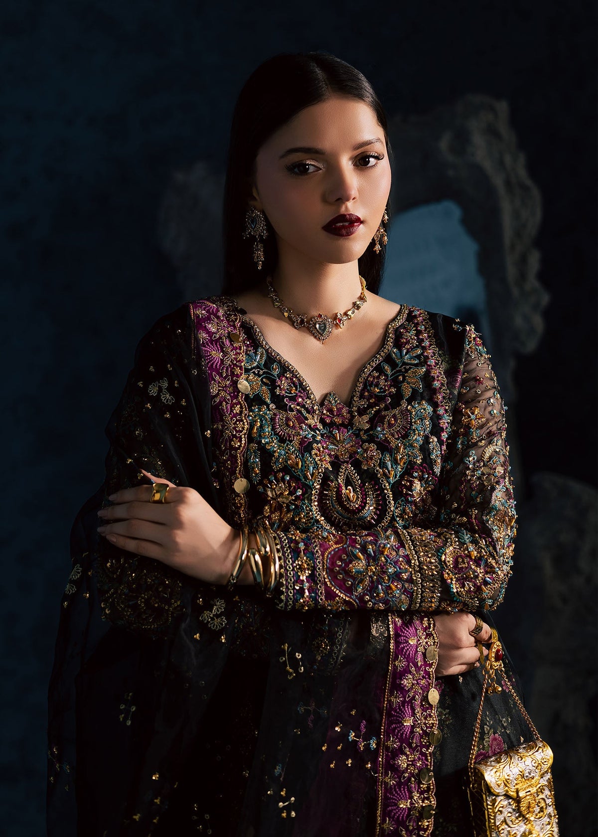 Maria Osama Khan | Lamhay Wedding Festive | MEHTAB by Maria Osama Khan - Designer Dress  - Type : Ladies Clothes - Available at Libayah - 100% Original 
