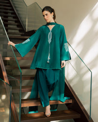 Sadaf Fawad Khan | Eva Luxury Pret 26 | Viridian by Sadaf Fawad Khan - Designer Dress  - Type : Ladies Clothes - Available at Libayah - 100% Original 