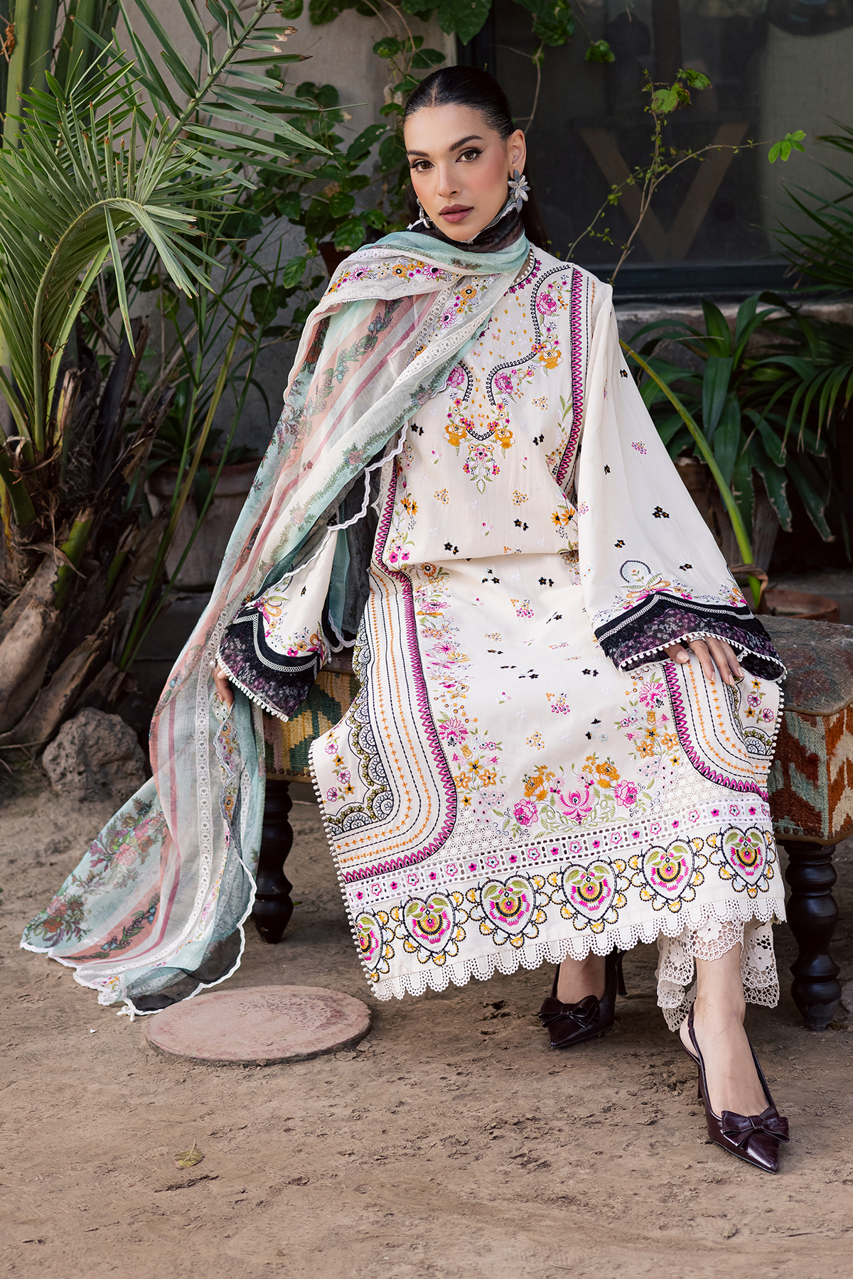 Afrozeh | Basic Pret 26 RTW | NACRE by Afrozeh - Designer Dress  - Type : Ladies Clothes - Available at Libayah - 100% Original 