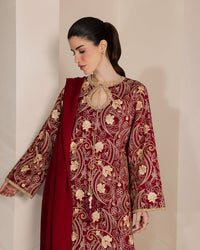 Sadaf Fawad Khan | Eva Luxury Pret 26 | Claret by Sadaf Fawad Khan - Designer Dress  - Type : Ladies Clothes - Available at Libayah - 100% Original 