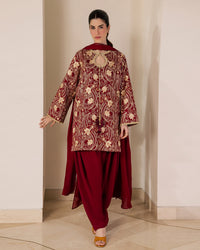 Sadaf Fawad Khan | Eva Luxury Pret 26 | Claret by Sadaf Fawad Khan - Designer Dress  - Type : Ladies Clothes - Available at Libayah - 100% Original 