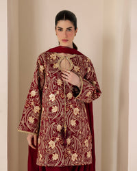 Sadaf Fawad Khan | Eva Luxury Pret 26 | Claret by Sadaf Fawad Khan - Designer Dress  - Type : Ladies Clothes - Available at Libayah - 100% Original 