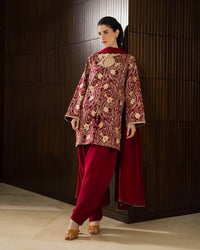 Sadaf Fawad Khan | Eva Luxury Pret 26 | Claret by Sadaf Fawad Khan - Designer Dress  - Type : Ladies Clothes - Available at Libayah - 100% Original 