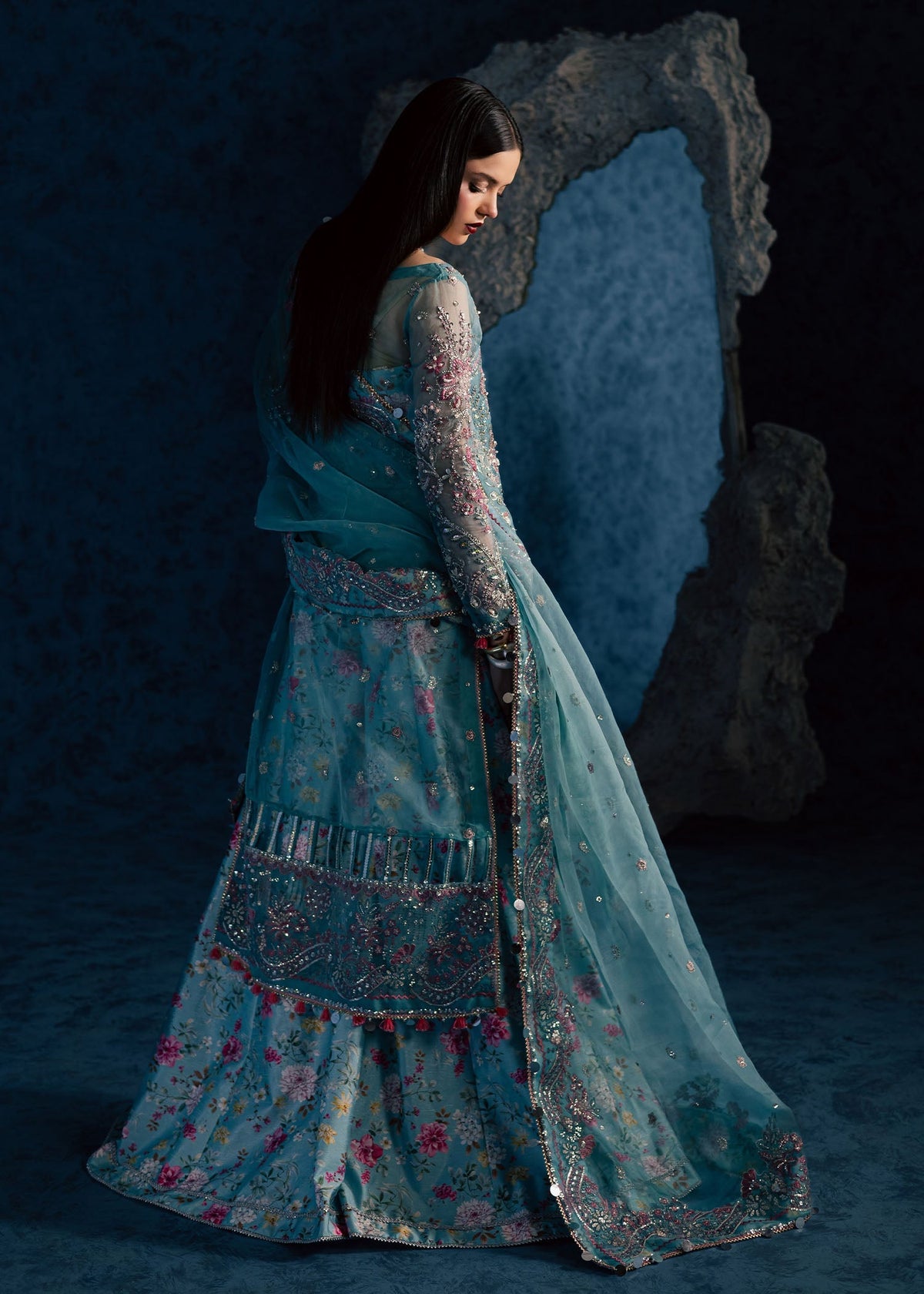 Maria Osama Khan | Lamhay Wedding Festive | NEELUM by Maria Osama Khan - Designer Dress  - Type : Ladies Clothes - Available at Libayah - 100% Original 