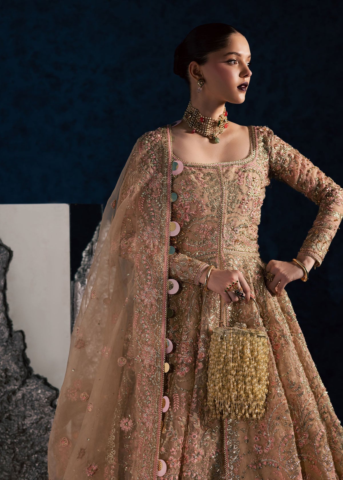 Maria Osama Khan | Lamhay Wedding Festive | NISBAT by Maria Osama Khan - Designer Dress  - Type : Ladies Clothes - Available at Libayah - 100% Original 