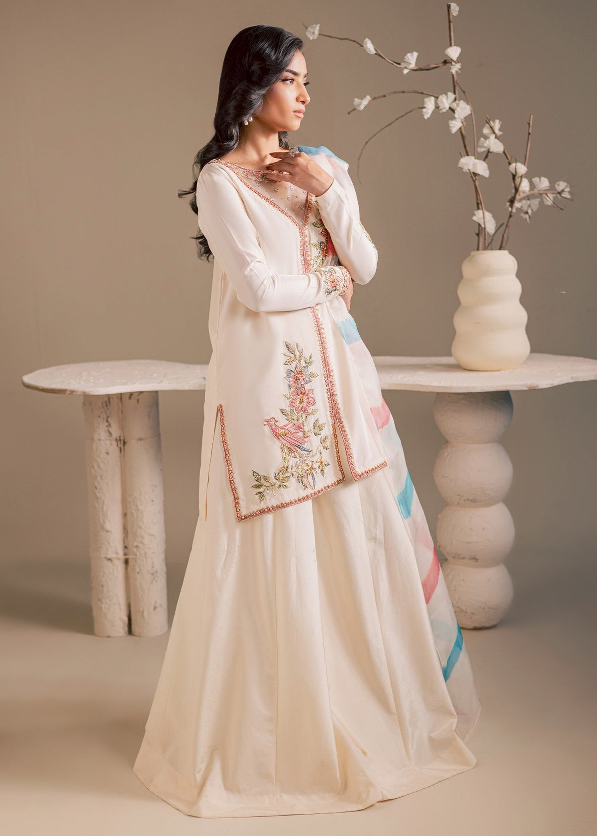Maria Osama Khan | Noir Bliss Luxury Formals | Pearl Whisper by Maria Osama Khan - Designer Dress  - Type : Ladies Clothes - Available at Libayah - 100% Original 