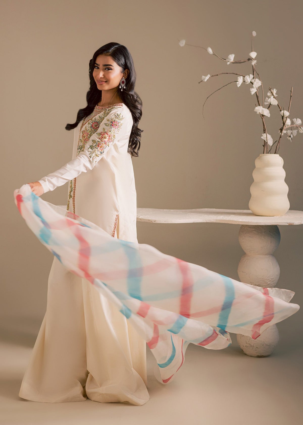 Maria Osama Khan | Noir Bliss Luxury Formals | Pearl Whisper by Maria Osama Khan - Designer Dress  - Type : Ladies Clothes - Available at Libayah - 100% Original 