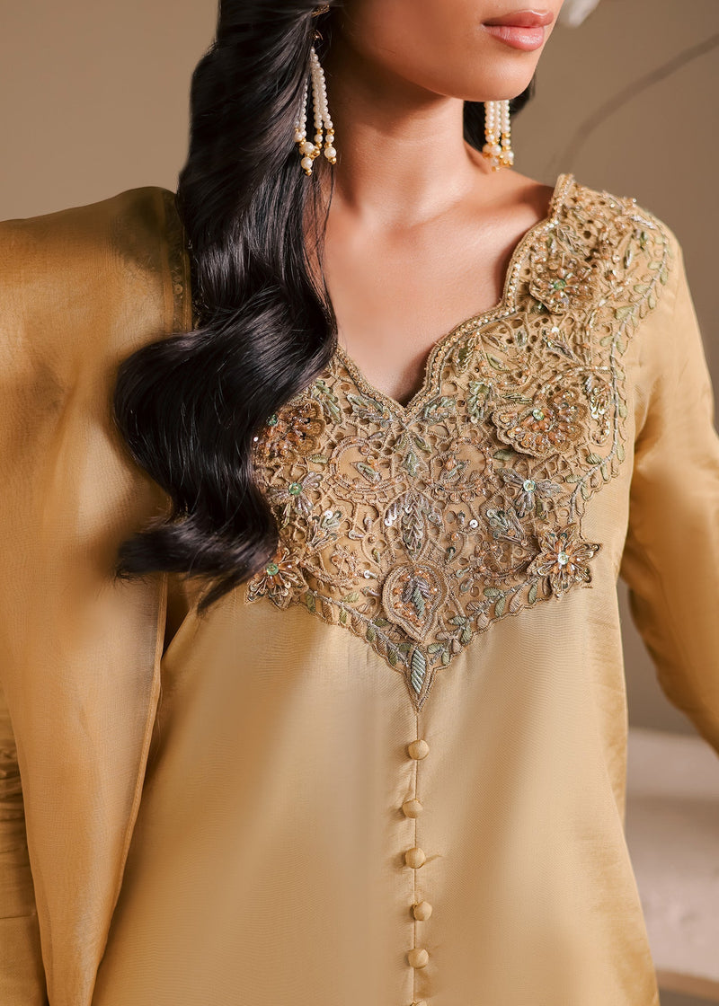 Maria Osama Khan | Noir Bliss Luxury Formals | Golden Ember by Maria Osama Khan - Designer Dress  - Type : Ladies Clothes - Available at Libayah - 100% Original 