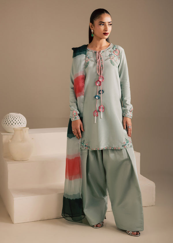 Maria Osama Khan | Noir Bliss Luxury Formals | Ash Mist by Maria Osama Khan - Designer Dress  - Type : Ladies Clothes - Available at Libayah - 100% Original 