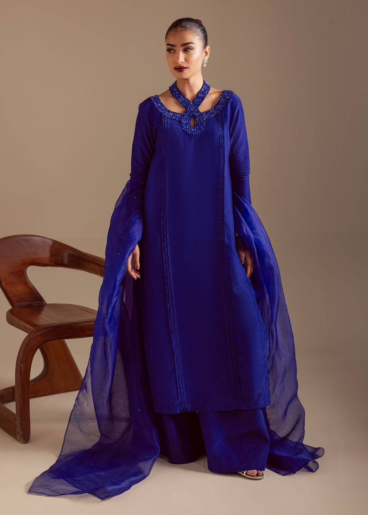 Maria Osama Khan | Noir Bliss Luxury Formals | Majestic Noir by Maria Osama Khan - Designer Dress  - Type : Ladies Clothes - Available at Libayah - 100% Original 