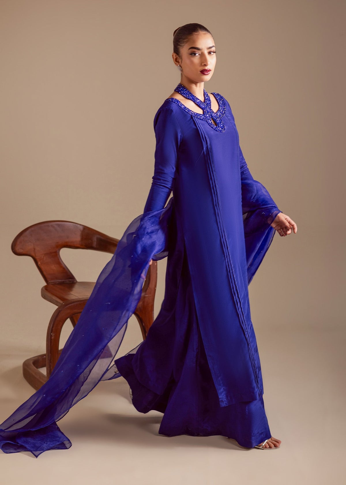 Maria Osama Khan | Noir Bliss Luxury Formals | Majestic Noir by Maria Osama Khan - Designer Dress  - Type : Ladies Clothes - Available at Libayah - 100% Original 