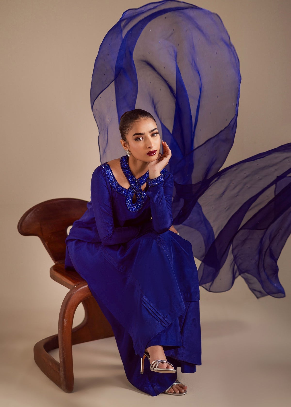Maria Osama Khan | Noir Bliss Luxury Formals | Majestic Noir by Maria Osama Khan - Designer Dress  - Type : Ladies Clothes - Available at Libayah - 100% Original 