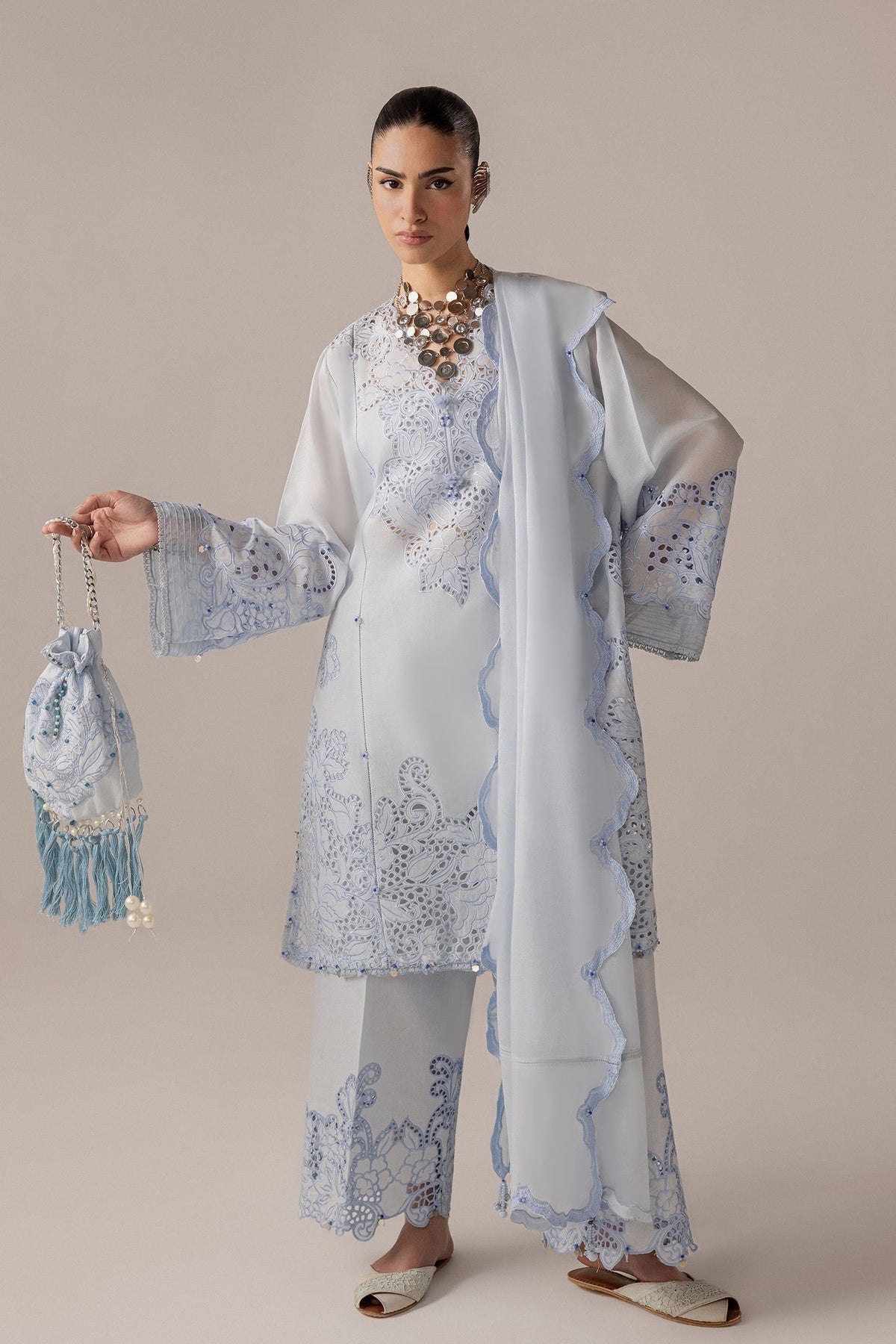 Elan | Stitched Pret 26 | BRUMINE (EL26-02 A ST) by Elan - Designer Dress  - Type : Ladies Clothes - Available at Libayah - 100% Original 