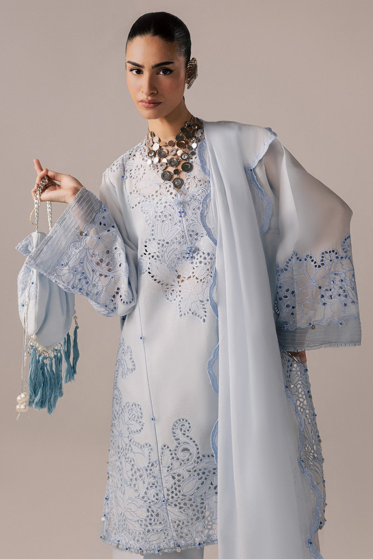 Elan | Stitched Pret 26 | BRUMINE (EL26-02 A ST) by Elan - Designer Dress  - Type : Ladies Clothes - Available at Libayah - 100% Original 
