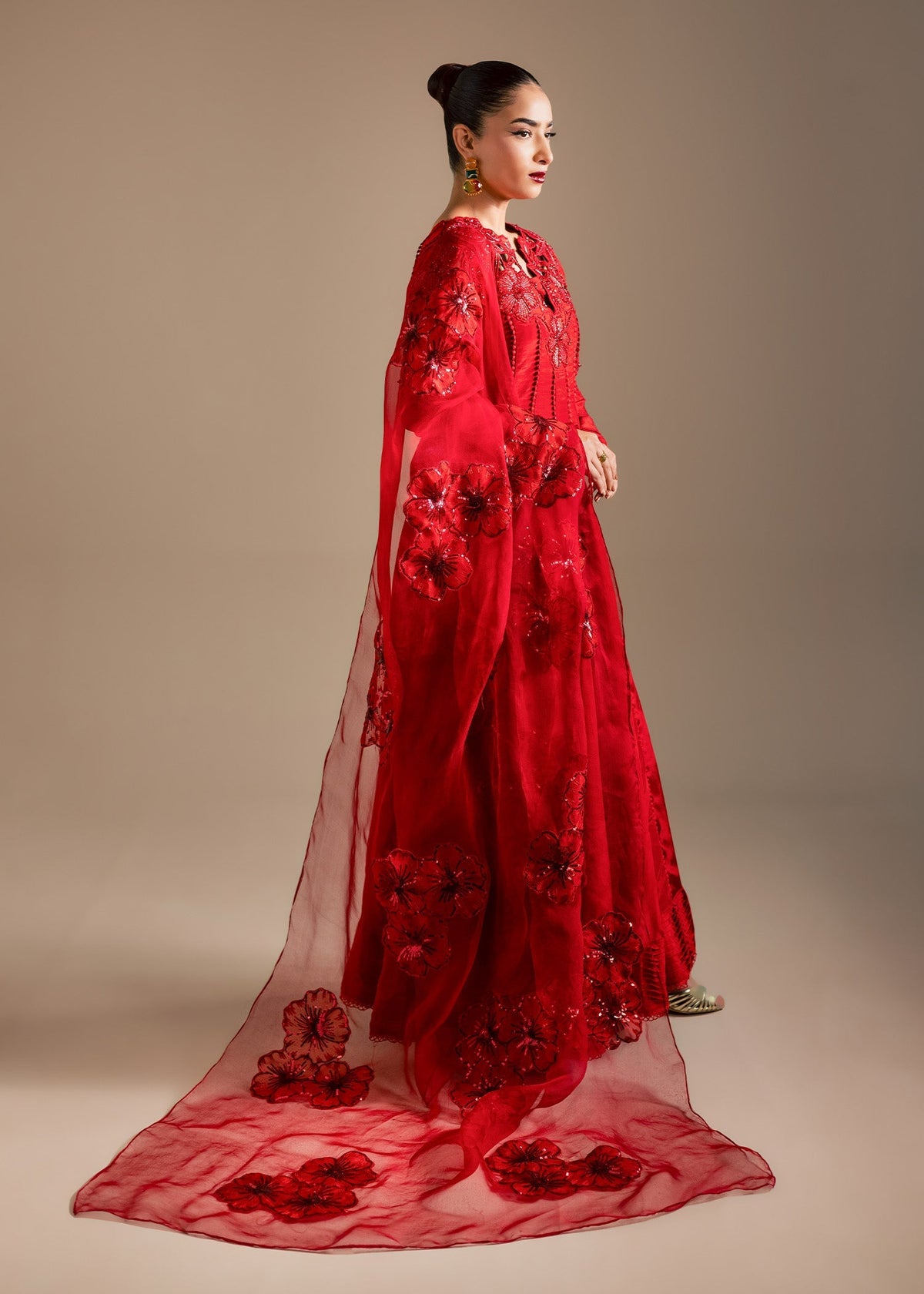 Maria Osama Khan | Noir Bliss Luxury Formals | Scarlet Mirage by Maria Osama Khan - Designer Dress  - Type : Ladies Clothes - Available at Libayah - 100% Original 