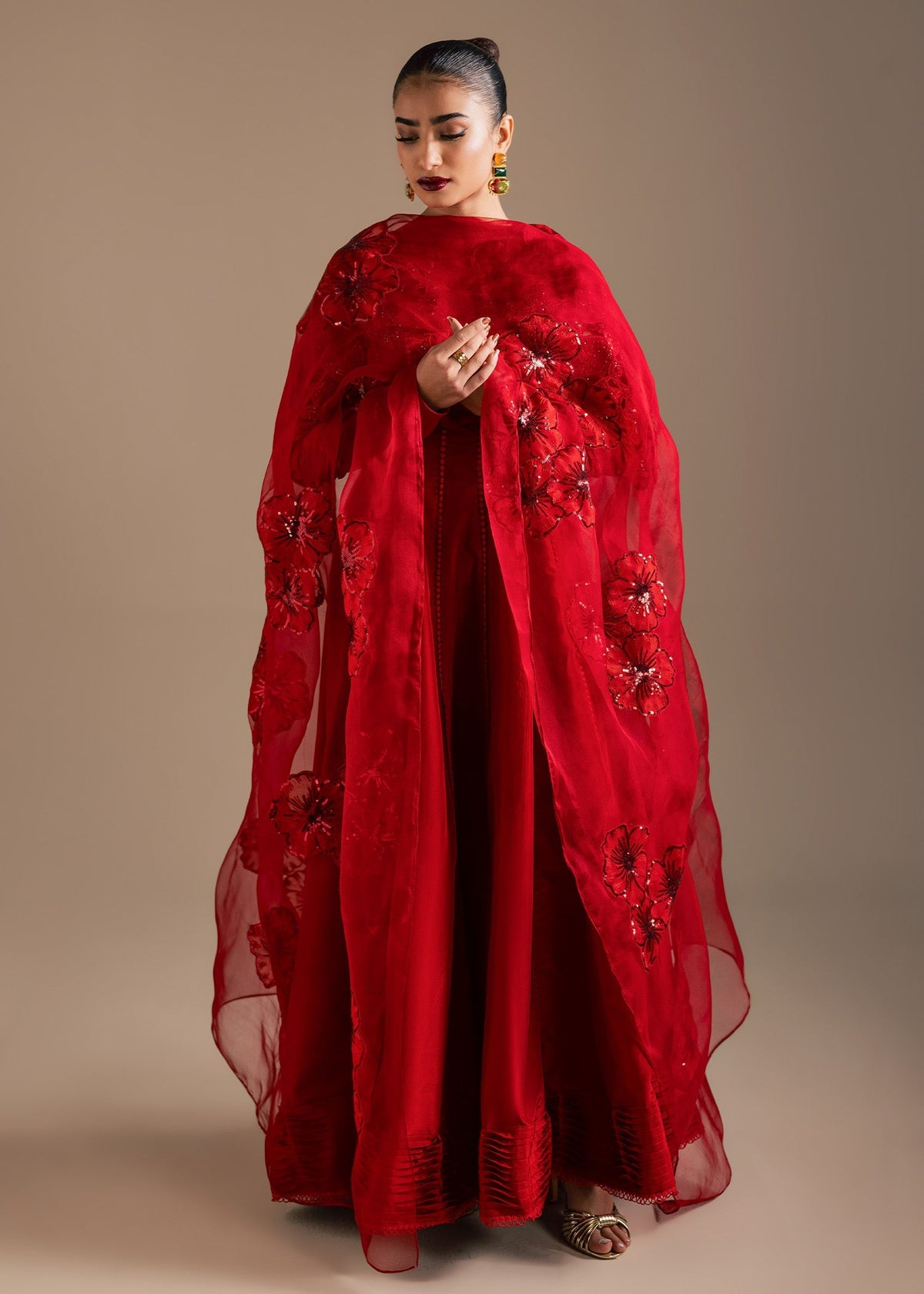 Maria Osama Khan | Noir Bliss Luxury Formals | Scarlet Mirage by Maria Osama Khan - Designer Dress  - Type : Ladies Clothes - Available at Libayah - 100% Original 