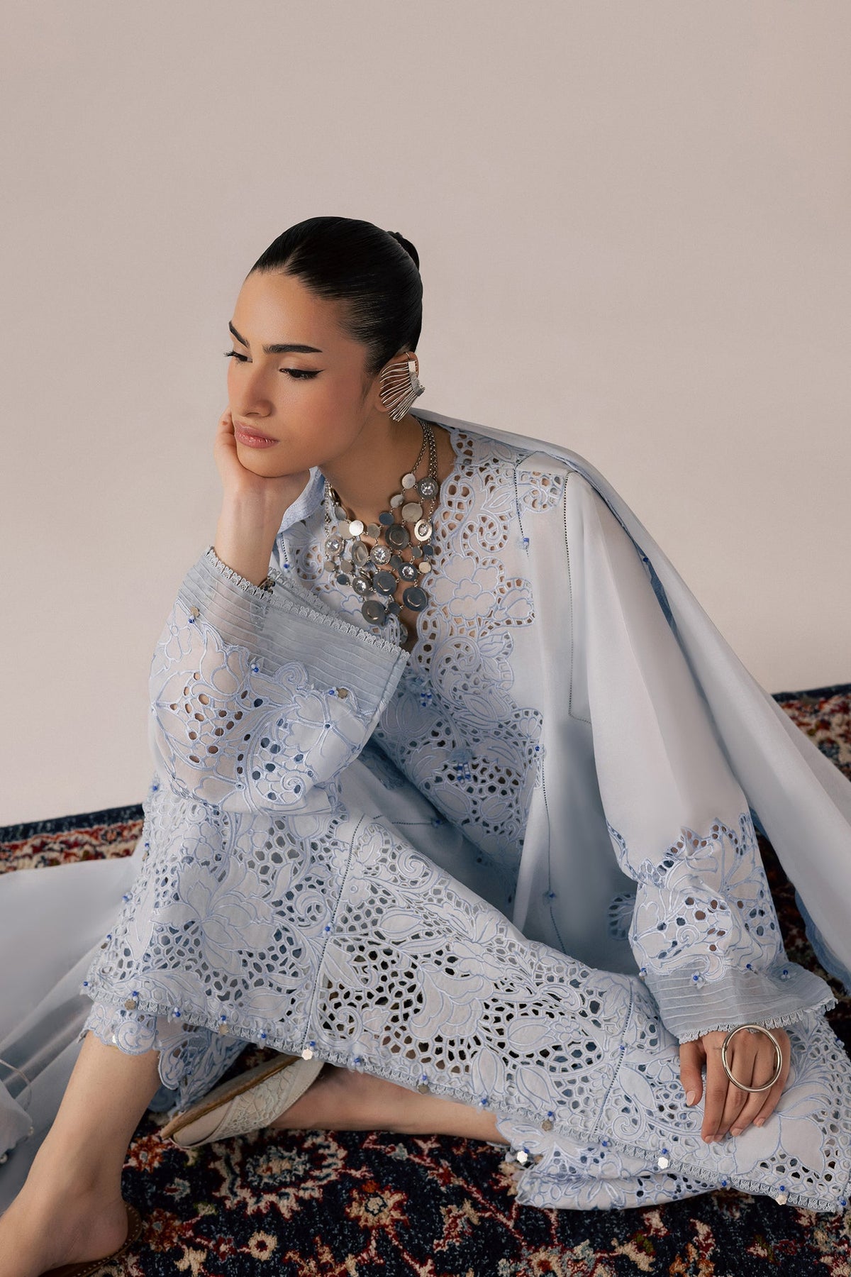 Elan | Stitched Pret 26 | BRUMINE (EL26-02 A ST) by Elan - Designer Dress  - Type : Ladies Clothes - Available at Libayah - 100% Original 