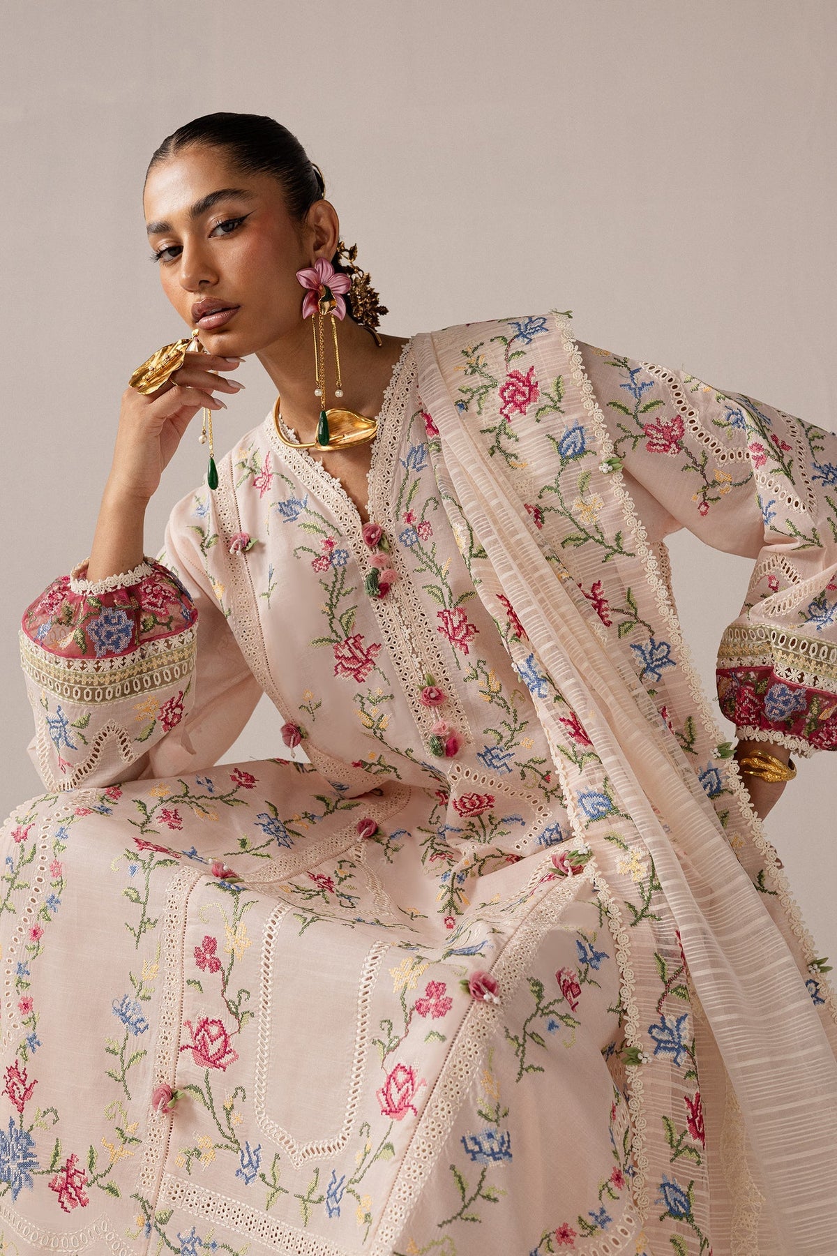 Elan | Stitched Pret 26 | SOZRAAG (EL26-03 A ST) by Elan - Designer Dress  - Type : Ladies Clothes - Available at Libayah - 100% Original 