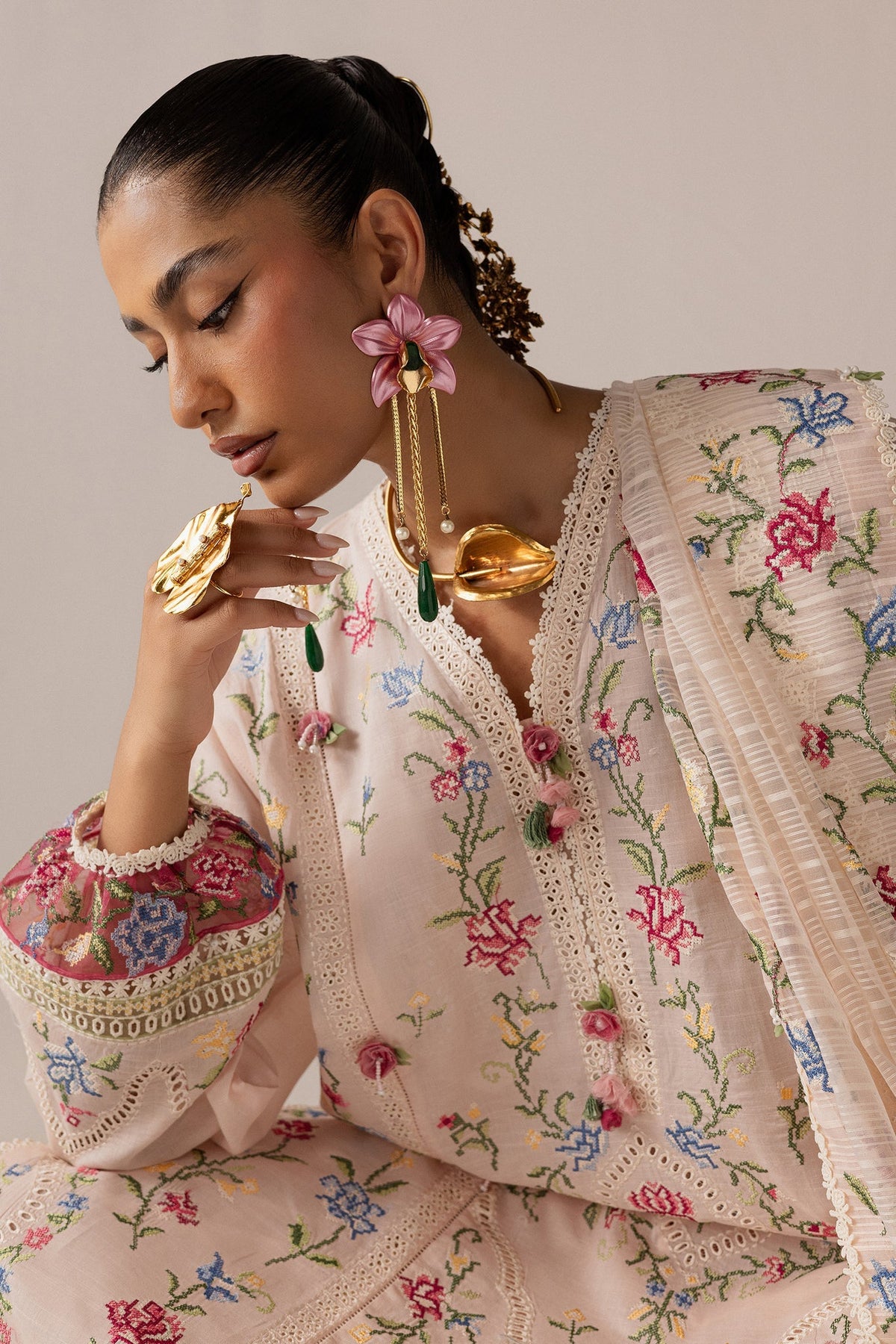 Elan | Stitched Pret 26 | SOZRAAG (EL26-03 A ST) by Elan - Designer Dress  - Type : Ladies Clothes - Available at Libayah - 100% Original 