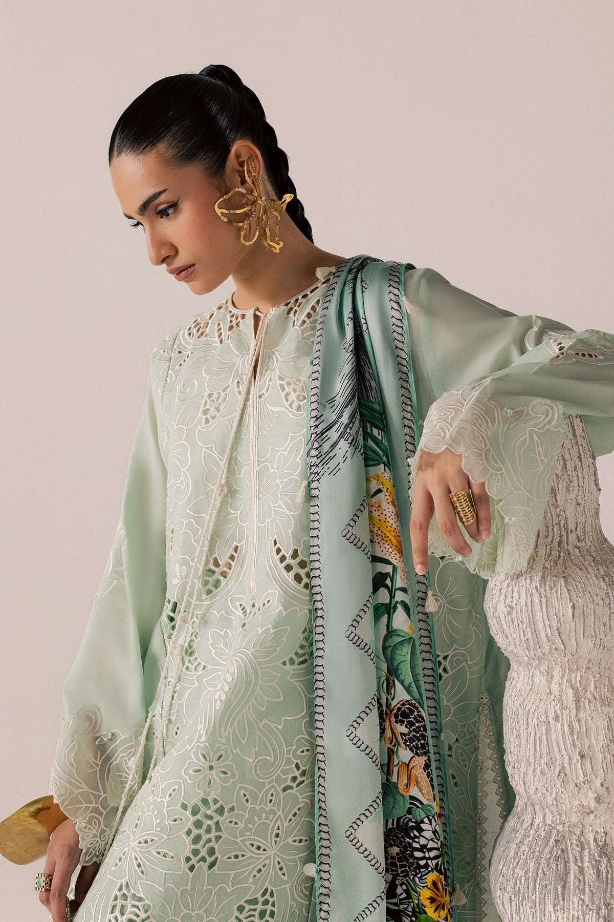 Elan | Stitched Pret 26 | ZEVARE (EL26-07 A ST) by Elan - Designer Dress  - Type : Ladies Clothes - Available at Libayah - 100% Original 