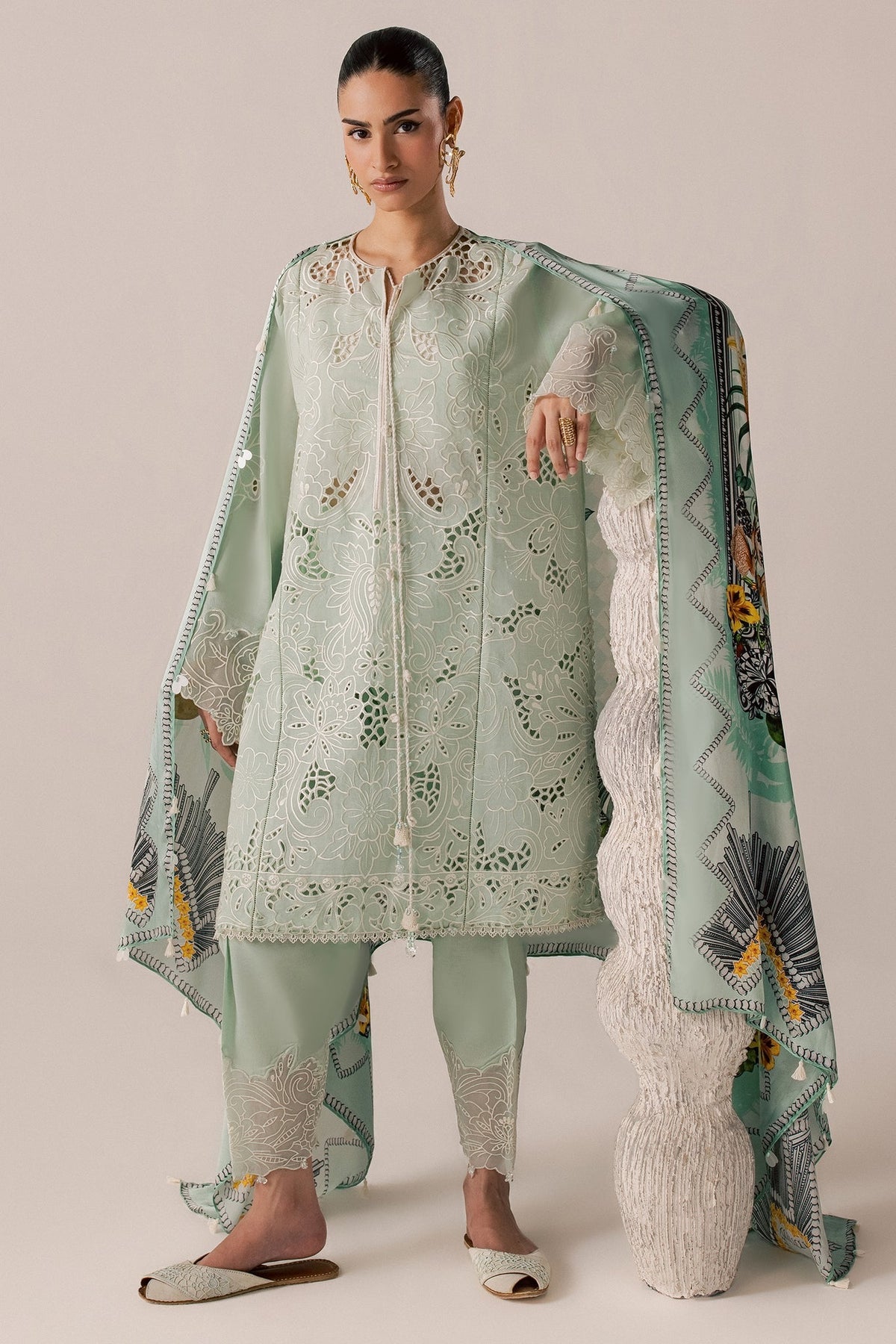 Elan | Stitched Pret 26 | ZEVARE (EL26-07 A ST) by Elan - Designer Dress  - Type : Ladies Clothes - Available at Libayah - 100% Original 