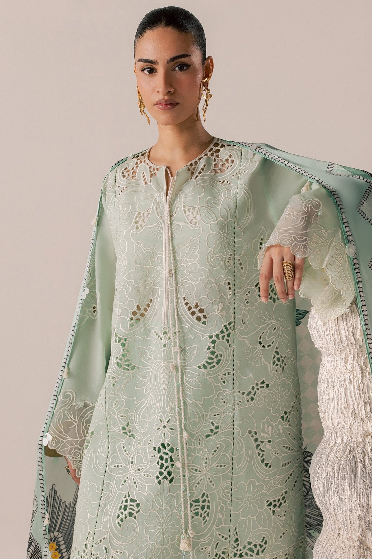 Elan | Stitched Pret 26 | ZEVARE (EL26-07 A ST) by Elan - Designer Dress  - Type : Ladies Clothes - Available at Libayah - 100% Original 