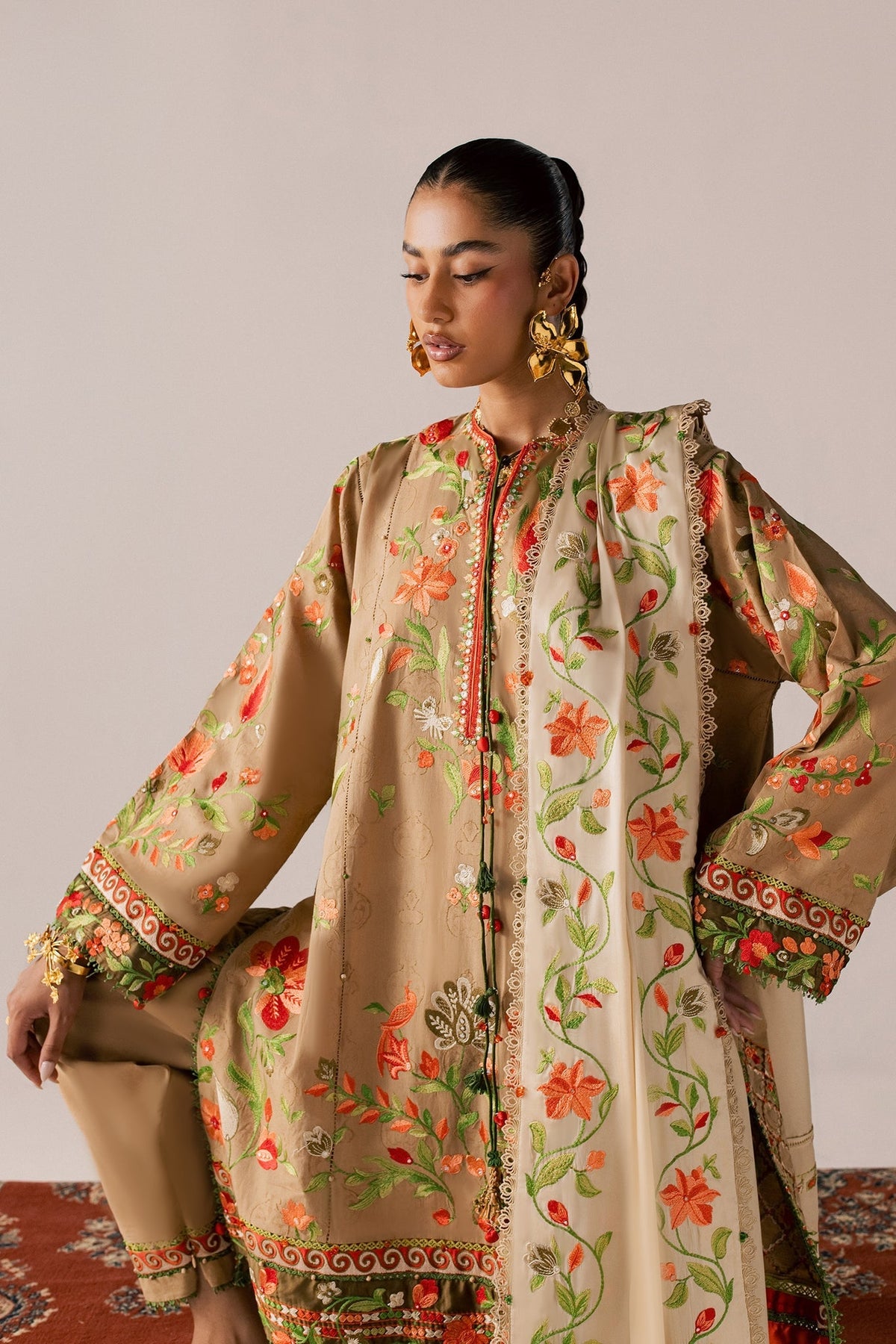 Elan | Stitched Pret 26 | DEODAR (EL26-12 B ST) by Elan - Designer Dress  - Type : Ladies Clothes - Available at Libayah - 100% Original 