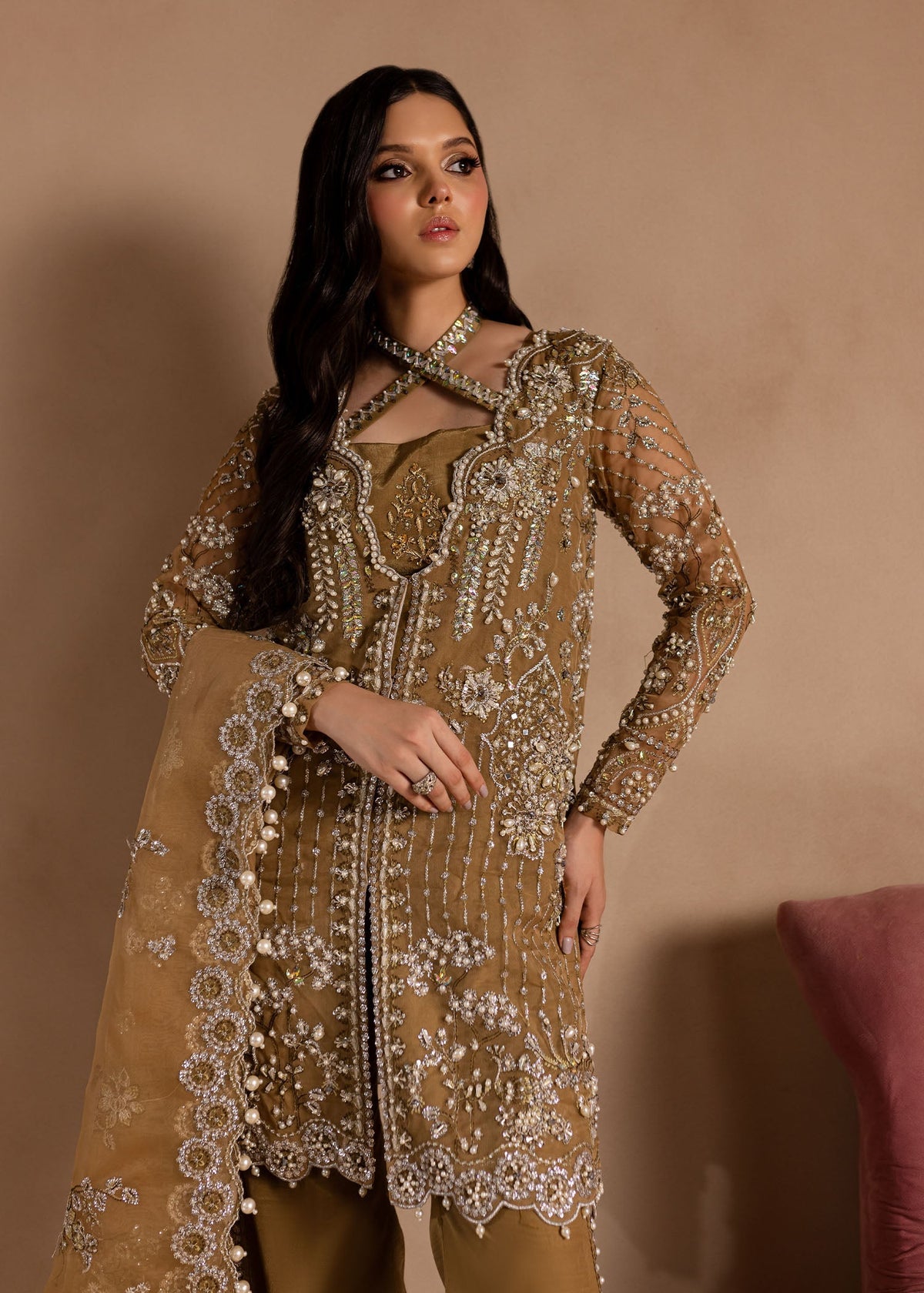 Maria Osama Khan | Lamhay Wedding Festive | Sabahat by Farasha - Designer Dress - Type: Formal - Available at Libayah - 100% Original