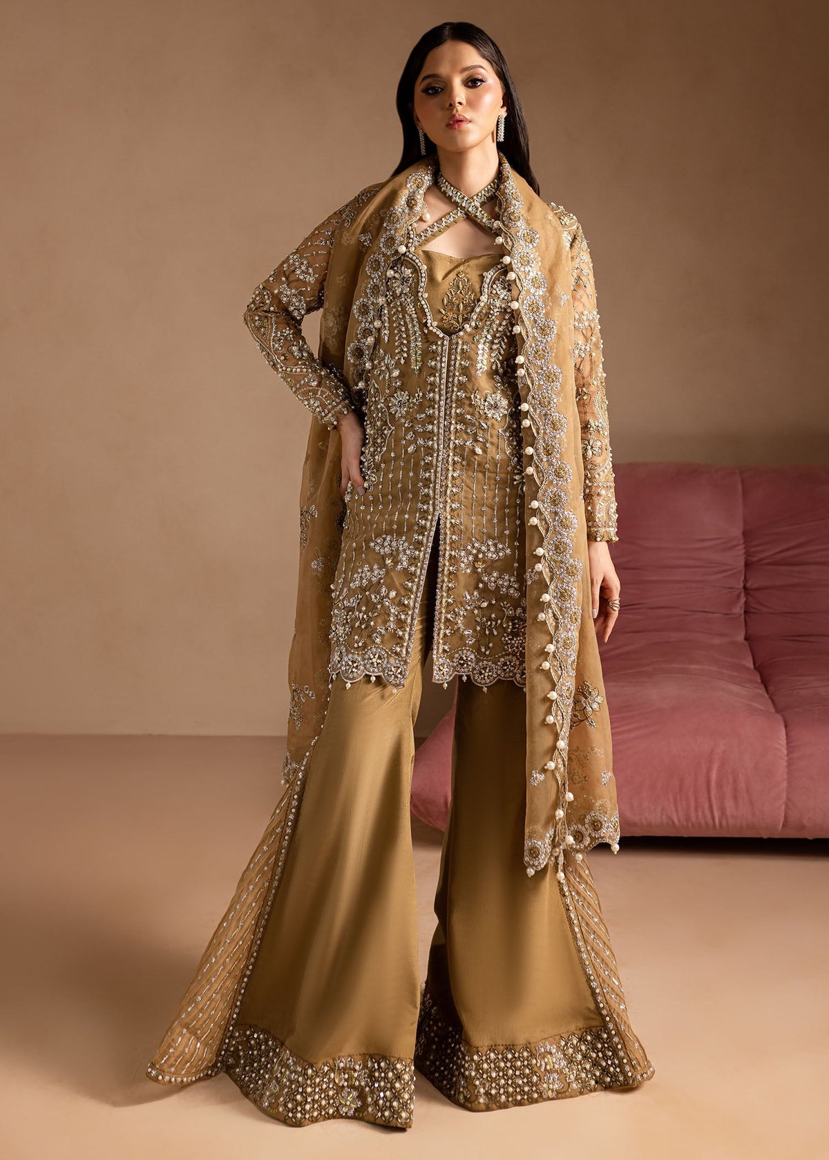 Maria Osama Khan | Lamhay Wedding Festive | Sabahat by Farasha - Designer Dress - Type: Formal - Available at Libayah - 100% Original
