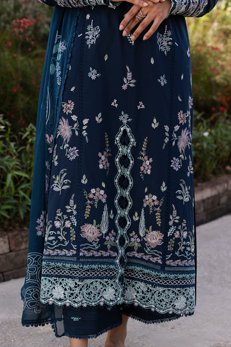 Qalamkar | Q Line Lawn 25 | QM-01 Bleu by Qalamkar - Designer Dress - Type: Ladies Clothes - Available at Libayah - 100% Original