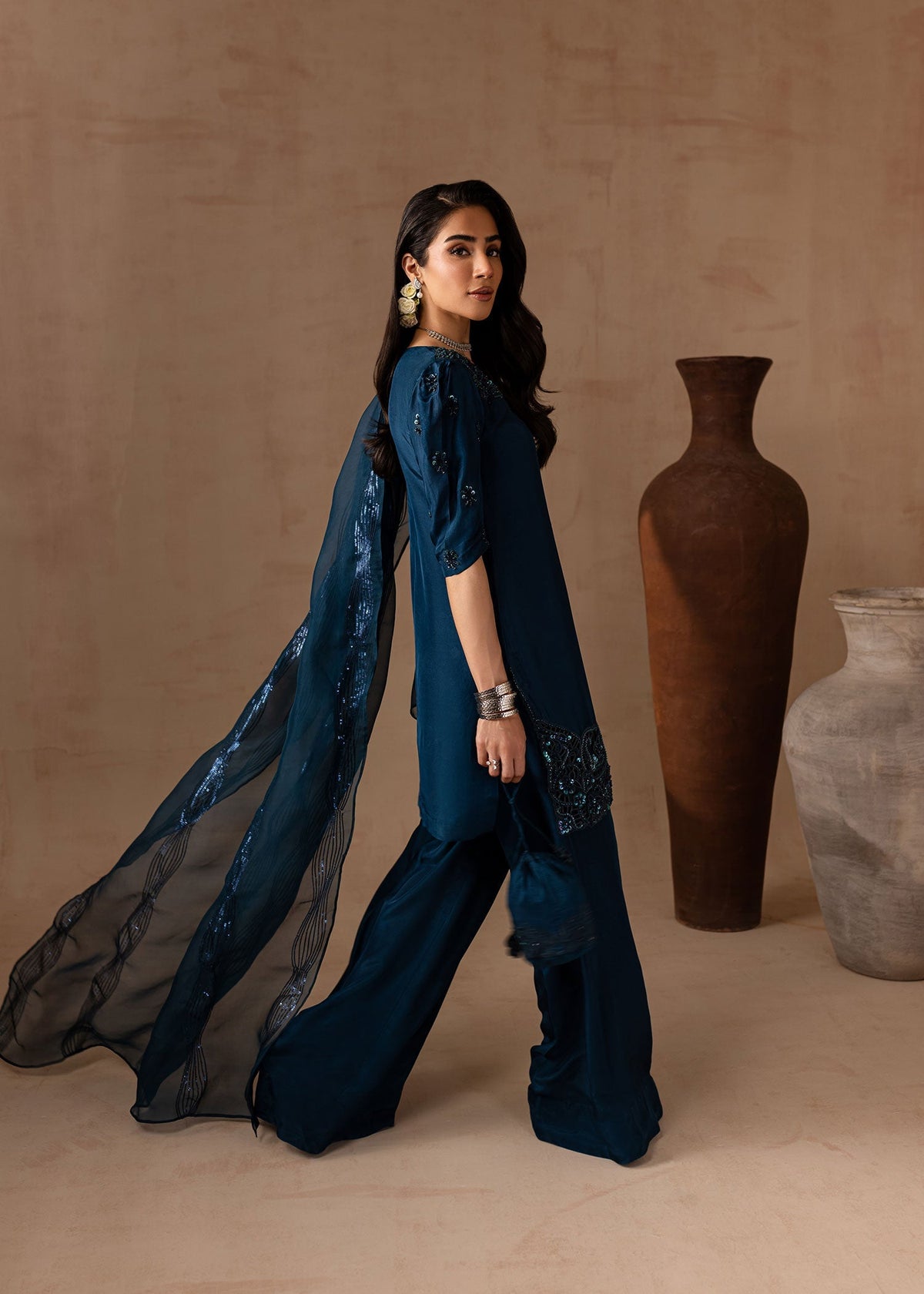 Maria Osama Khan | Noir Bliss Luxury Formals | Royal Sapphire by Maria Osama Khan - Designer Dress - Type: Ladies Clothes - Available at Libayah - 100% Original