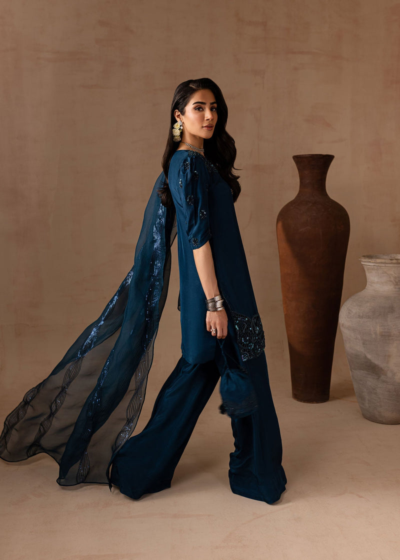 Maria Osama Khan | Noir Bliss Luxury Formals | Royal Sapphire by Maria Osama Khan - Designer Dress - Type: Ladies Clothes - Available at Libayah - 100% Original