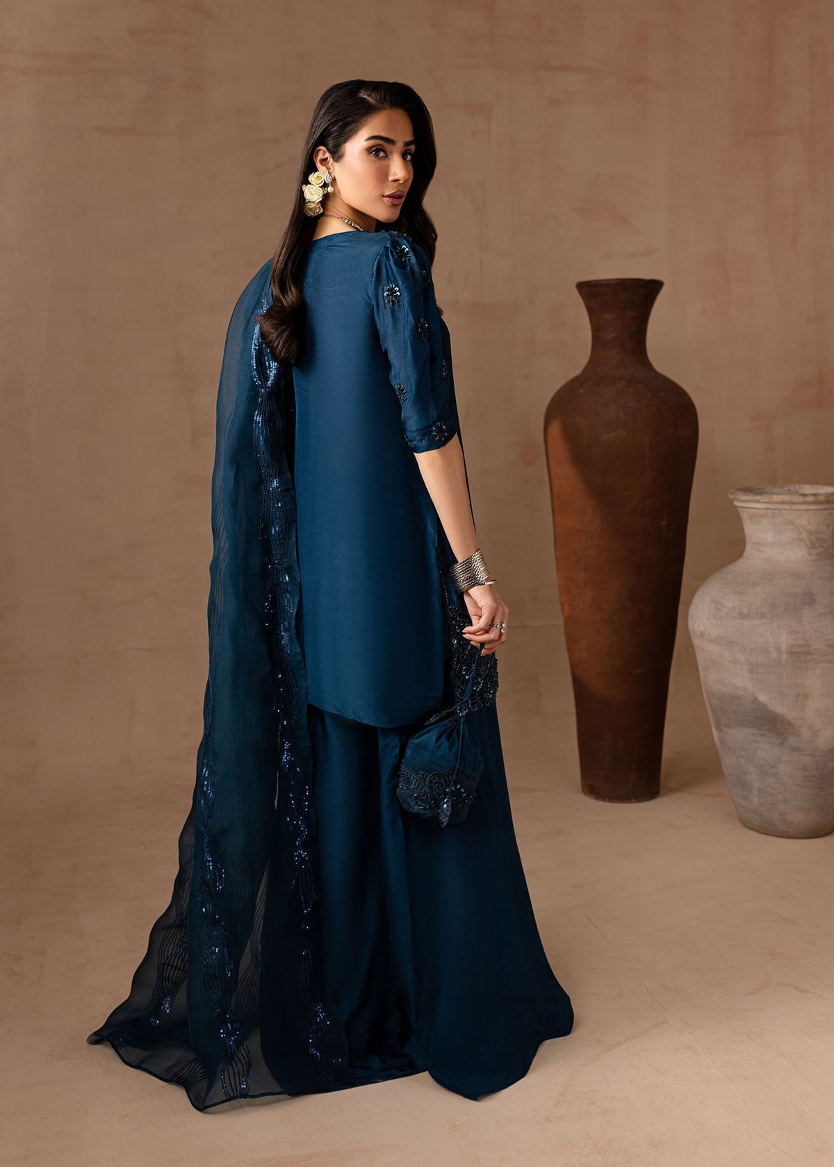 Maria Osama Khan | Noir Bliss Luxury Formals | Royal Sapphire by Maria Osama Khan - Designer Dress - Type: Ladies Clothes - Available at Libayah - 100% Original