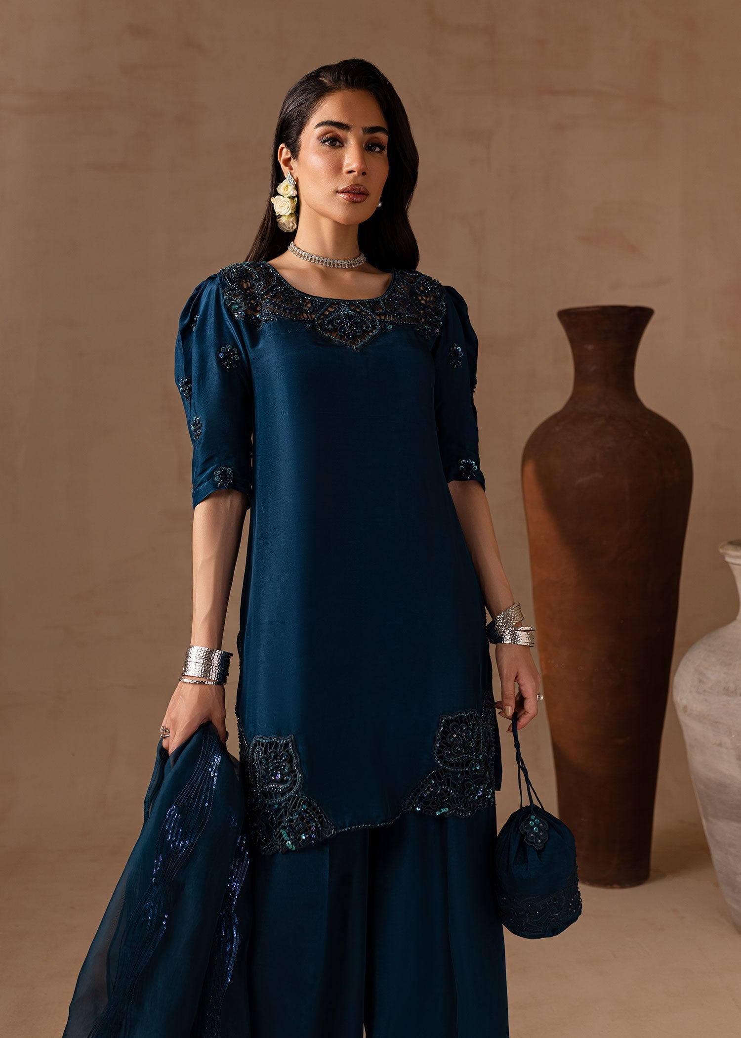 Maria Osama Khan | Noir Bliss Luxury Formals | Royal Sapphire by Maria Osama Khan - Designer Dress - Type: Ladies Clothes - Available at Libayah - 100% Original