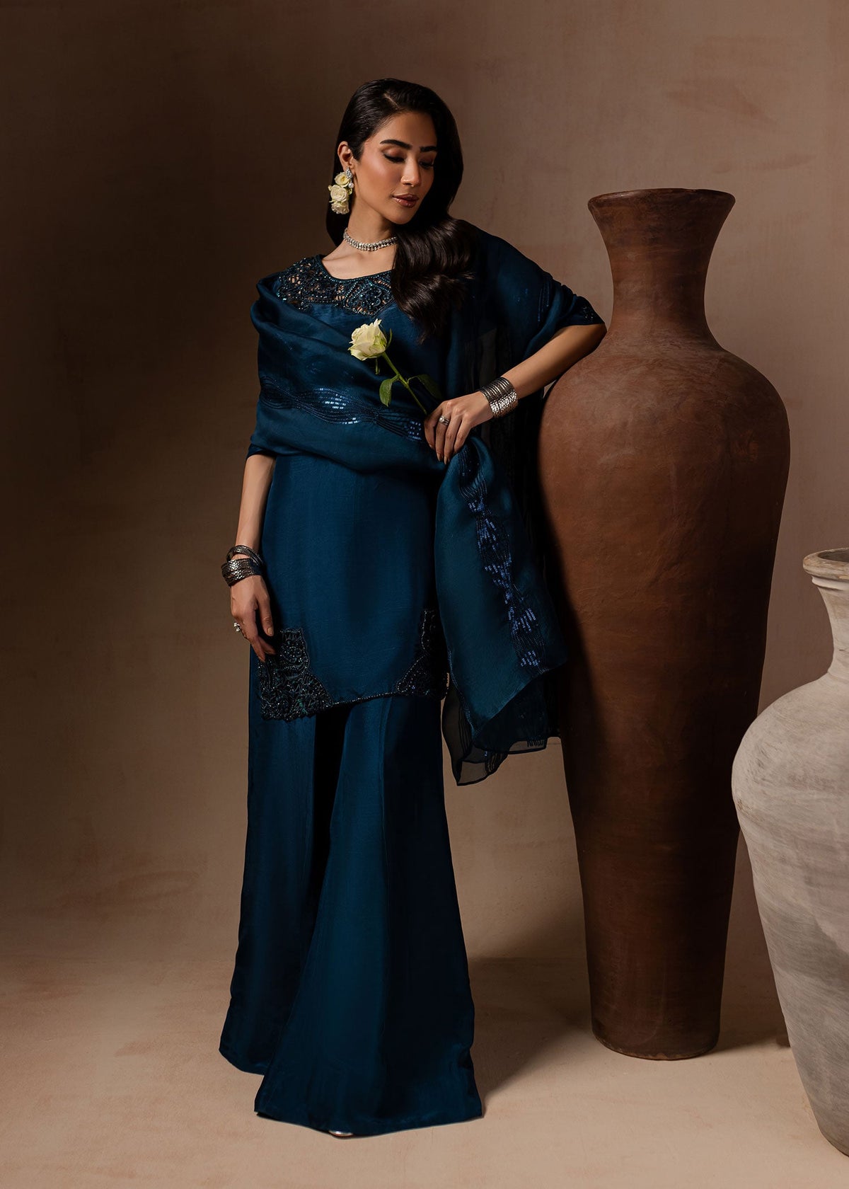 Maria Osama Khan | Noir Bliss Luxury Formals | Royal Sapphire by Maria Osama Khan - Designer Dress - Type: Ladies Clothes - Available at Libayah - 100% Original