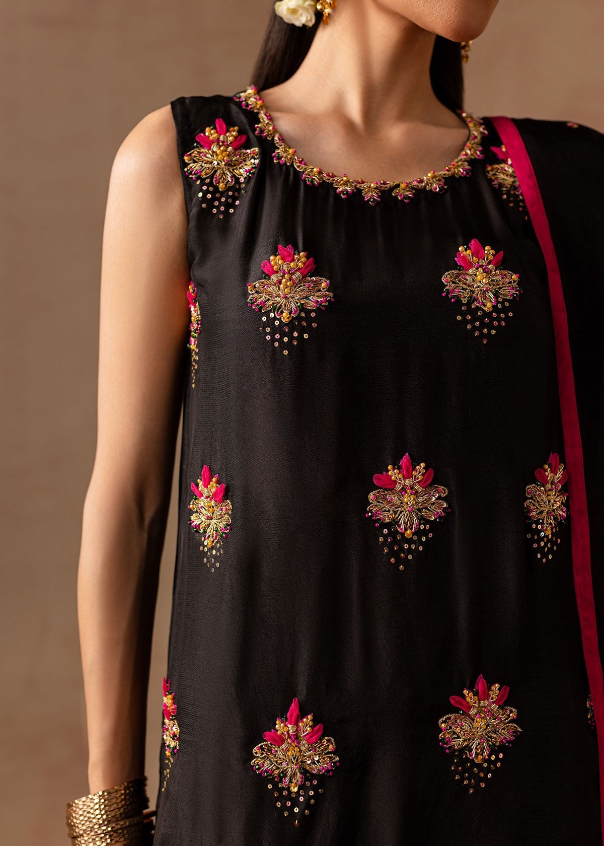 Maria Osama Khan | Noir Bliss Luxury Formals | Charcoal Charm by Maria Osama Khan - Designer Dress - Type: Ladies Clothes - Available at Libayah - 100% Original